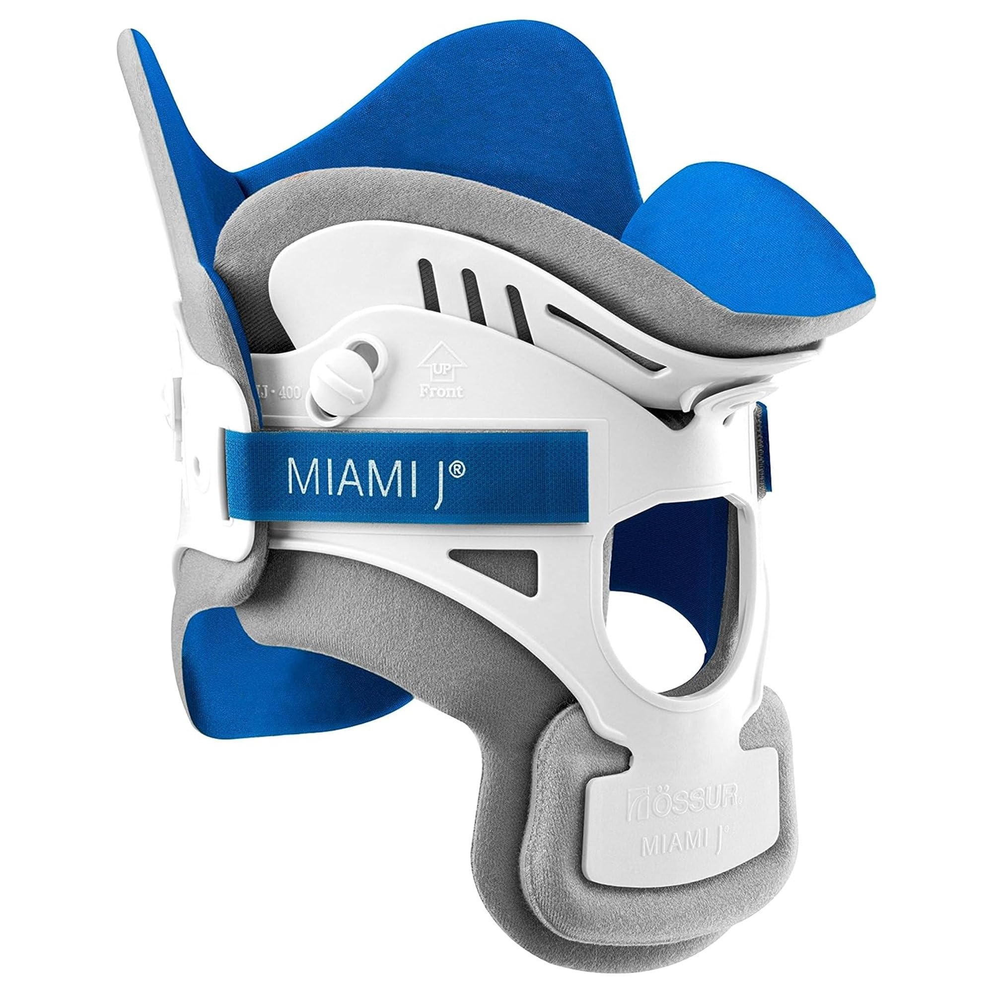 Ossur Miami J Cervical Neck Collar - Relieves Pain & Pressure on Spine | C-Spine Vertebrae Immobilizer | Semi-Rigid Pads for Patient Comfort | MJ-400 Regular